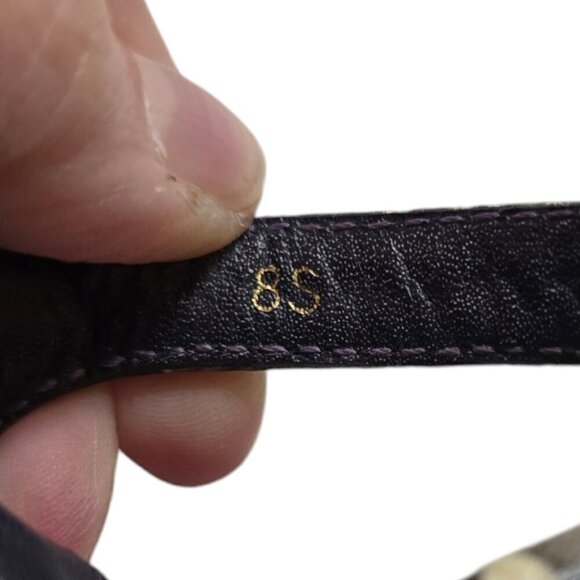 Vaneli Gray Snake Print Leather Braided Slingback Open Toe Sandals Sz 8S - Picture 9 of 9